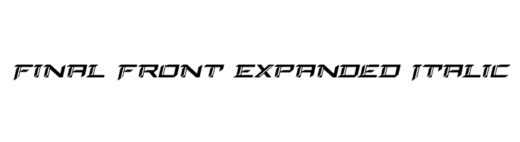 Final Front Expanded Italic  لخطوط تنزيل