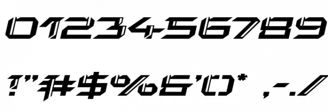 Final Front Expanded Italic Font OTHER CHARS