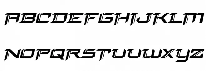 Final Front Expanded Italic 字体 大写