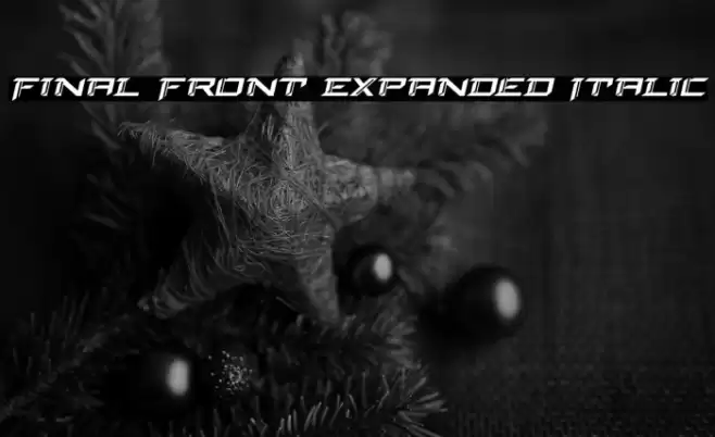 Final Front Expanded Italic Font examples