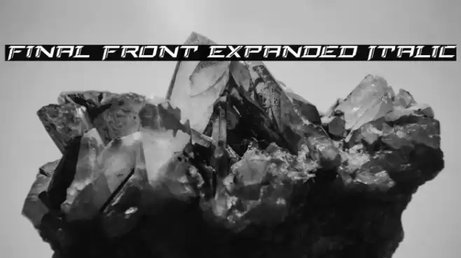 Final Front Expanded Italic Font examples