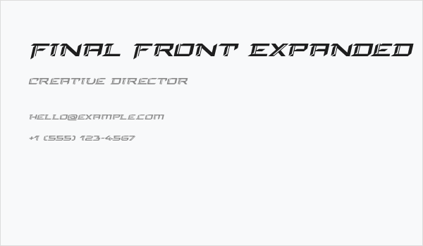 Final Front Expanded Italic Business Card
