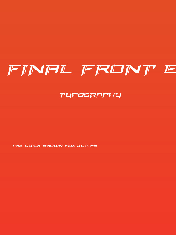 Final Front Expanded Italic Poster