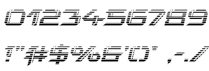 Final Front Gradient Italic Font OTHER CHARS