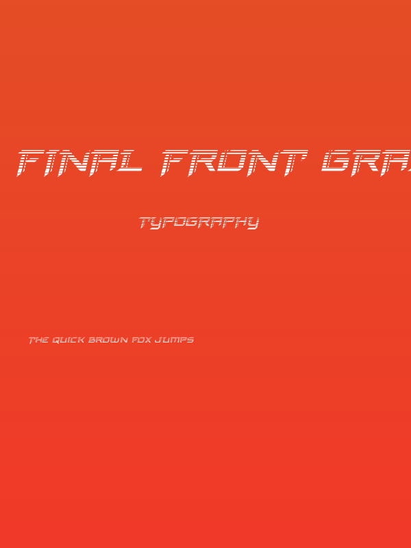 Final Front Gradient Italic Poster