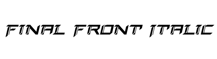 Final Front Italic  font caratteri gratis