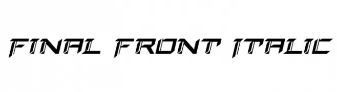 Final Front Italic  フリーフォントのダウンロード