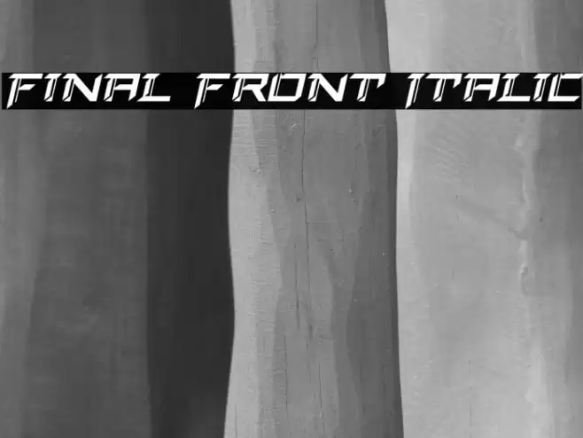 Final Front Italic Font examples