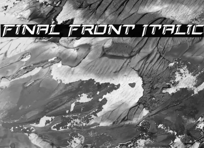 Final Front Italic Font examples