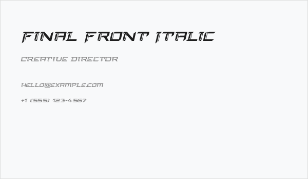 Final Front Italic Business Card
