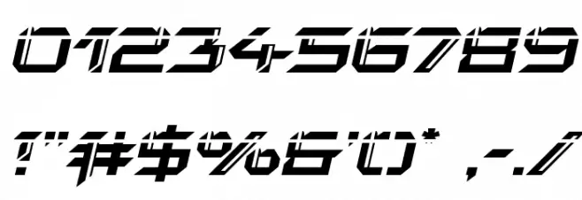Final Front Laser Italic Font OTHER CHARS