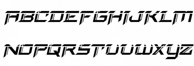 Final Front Laser Italic 字体 大写