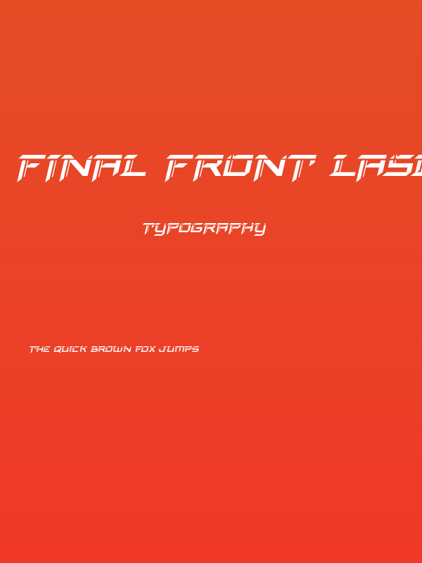 Final Front Laser Italic Poster