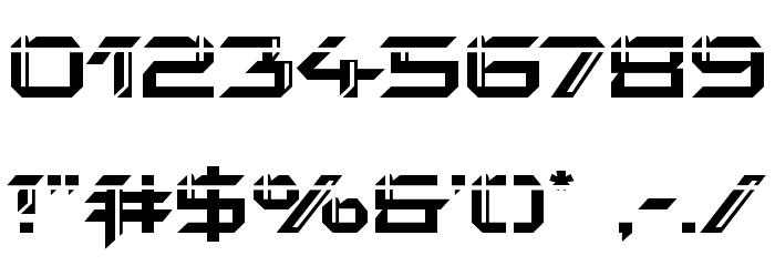 Final Front Laser Font OTHER CHARS