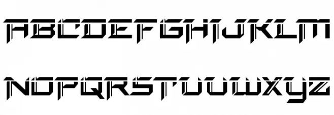 Final Front Laser Schriftart Groß