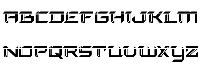 Final Front Laser Font LOWERCASE