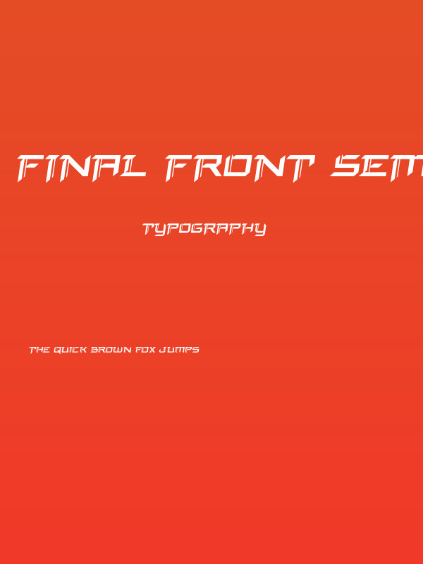 Final Front Semi-Italic Poster
