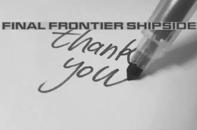 Final Frontier Shipside Schriftart examples