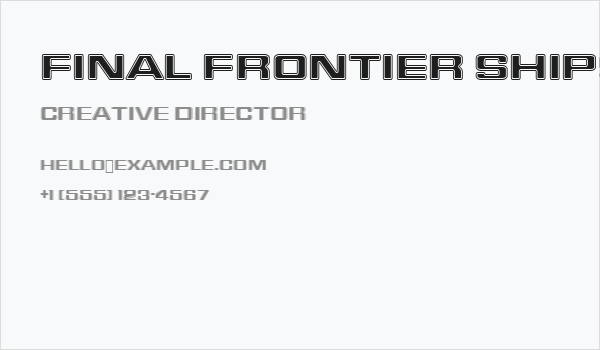 Final Frontier Shipside Business Card