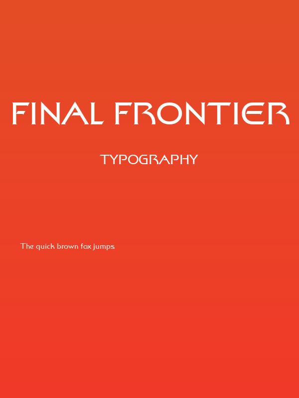 Final Frontier Poster