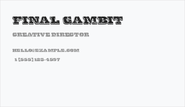 Final Gambit Business Card