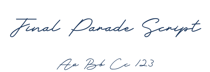Final Parade Script Font Preview