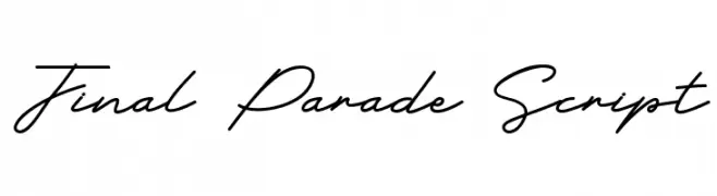 Final Parade Script Fonte