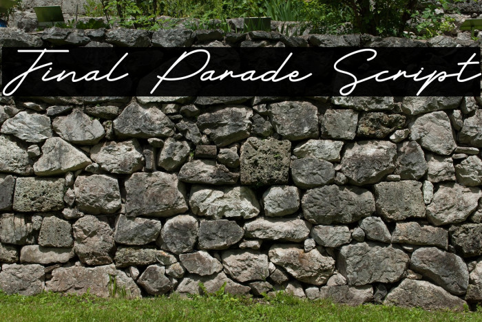 Final Parade Script Fonte examples