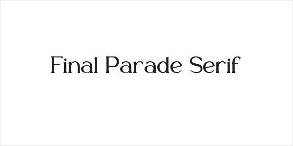 Final Parade Serif Logo