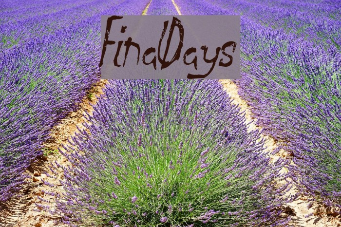 FinalDays Font examples