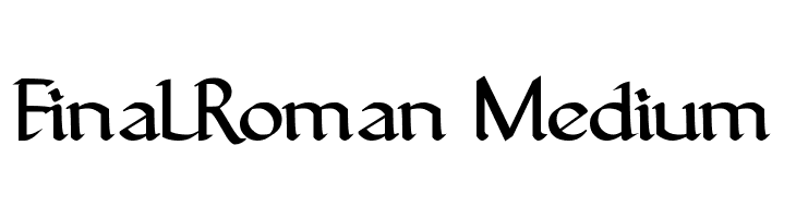 FinalRoman Medium  フリーフォントのダウンロード