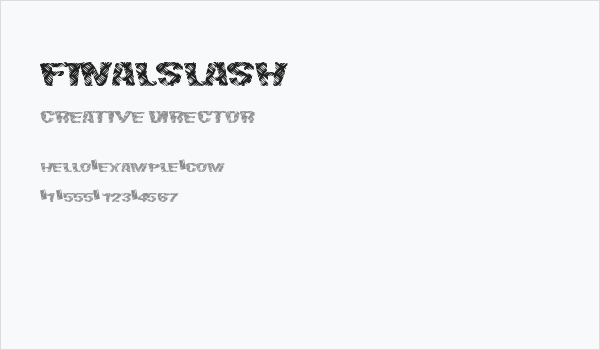 FinalSlash Business Card