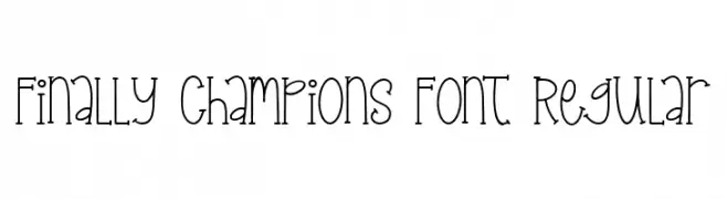 Finally Champions Font Regular  Descarca Fonturi Gratis