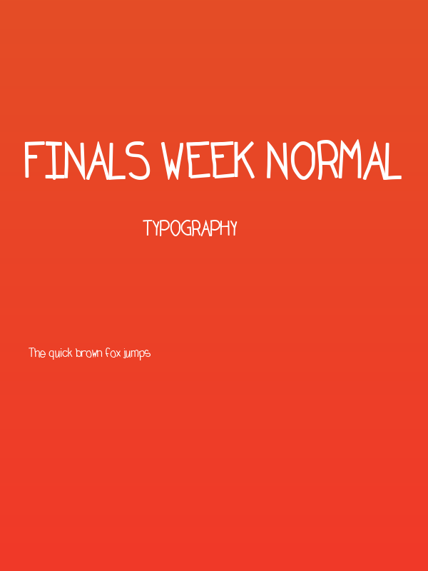 Finals Week Normal Poster