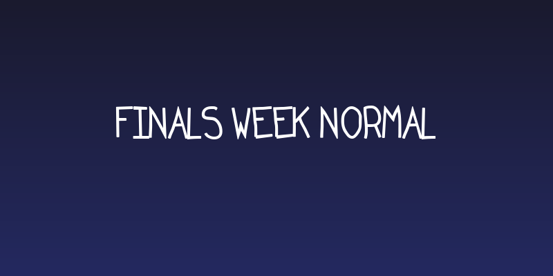 Finals Week Normal Social Header