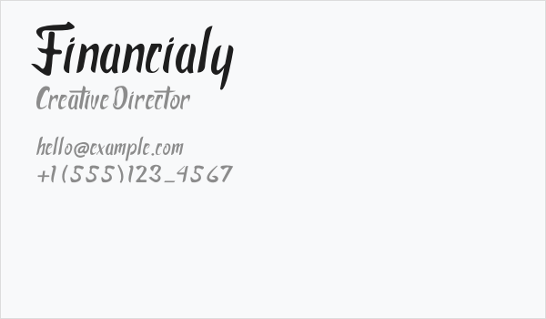 Financialy Business Card