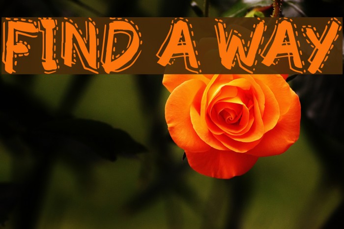 Find a Way Font examples