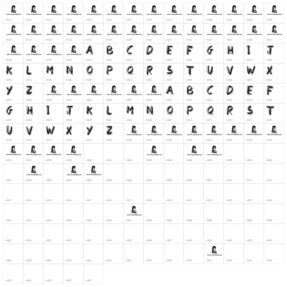 Find a Way Character Map