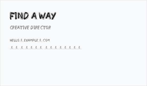 Find a Way Business Card