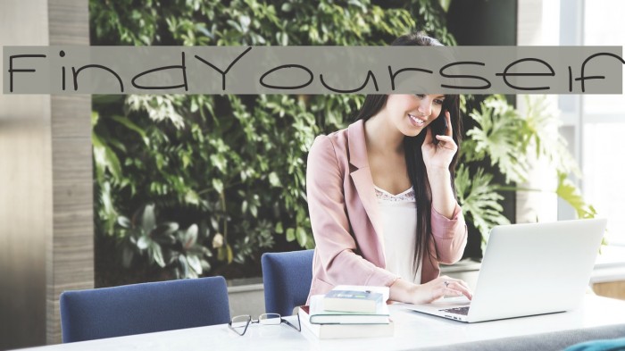 FindYourself Font examples