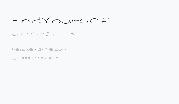 FindYourself Business Card