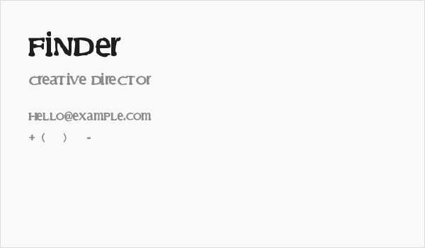 Finder Business Card