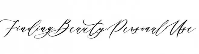 Finding Beauty Personal Use  Fuentes Gratis Descargar