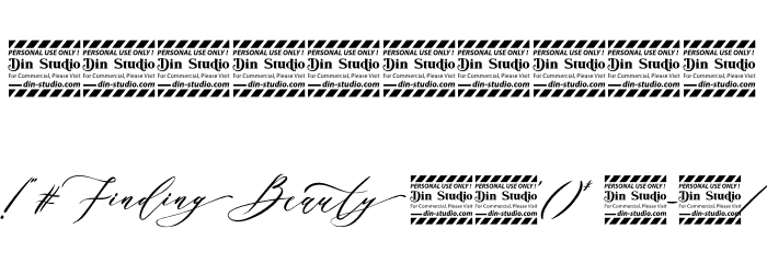 Finding Beauty Personal Use Font OTHER CHARS