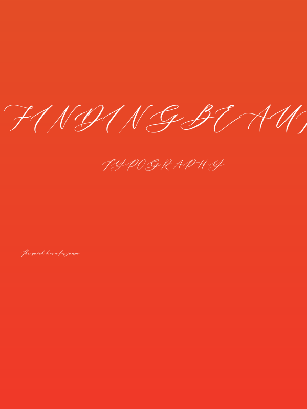 Finding Beauty Personal Use Poster