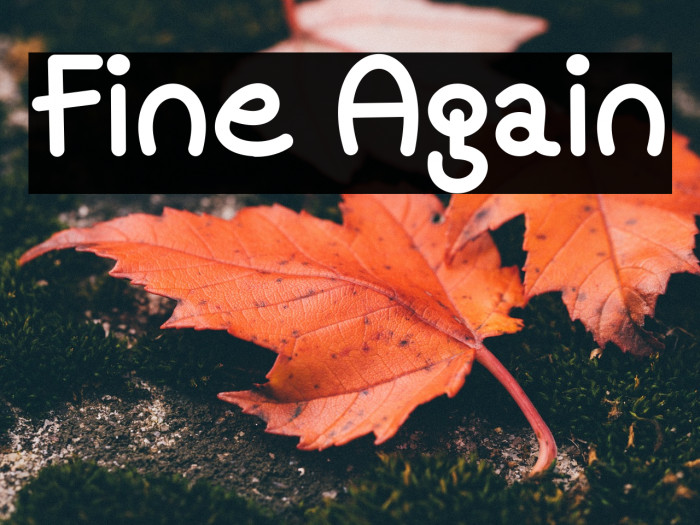 Fine Again Font examples