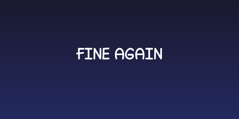 Fine Again Social Header