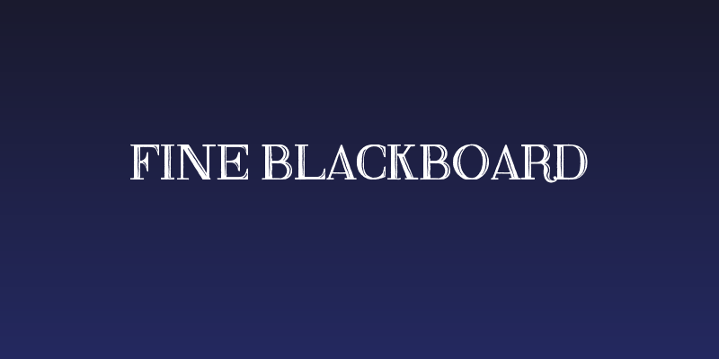 Fine Blackboard Social Header