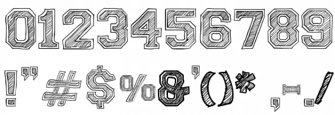 Fine College Font OTHER CHARS