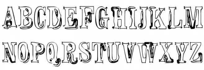 Fine Disorder フォント 大文字